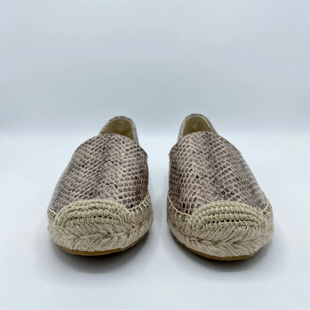 Sam Edelman Sesame Embossed Leather Kesia Espadrille Flat Size 6